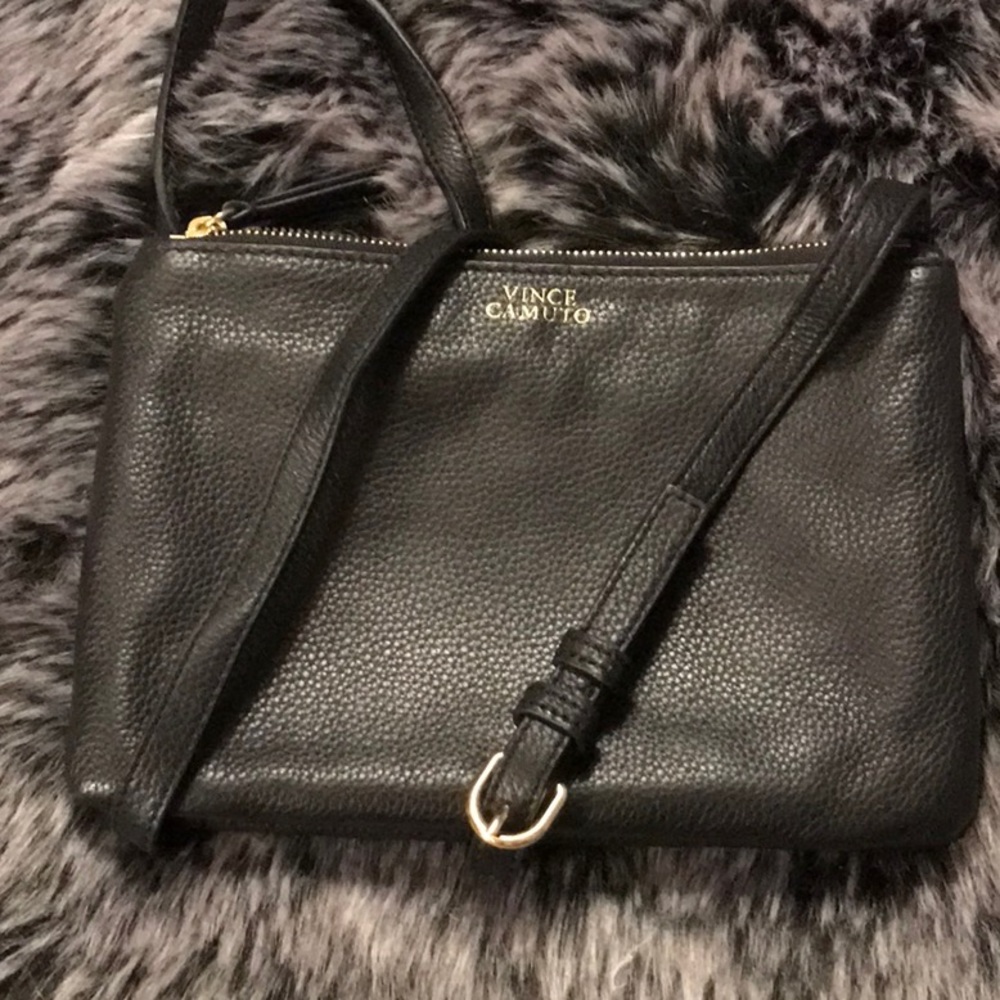 Vince Camuto Geniune Leather Amira black Crossbody bag